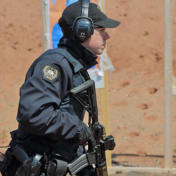Cadet training in APA crime village