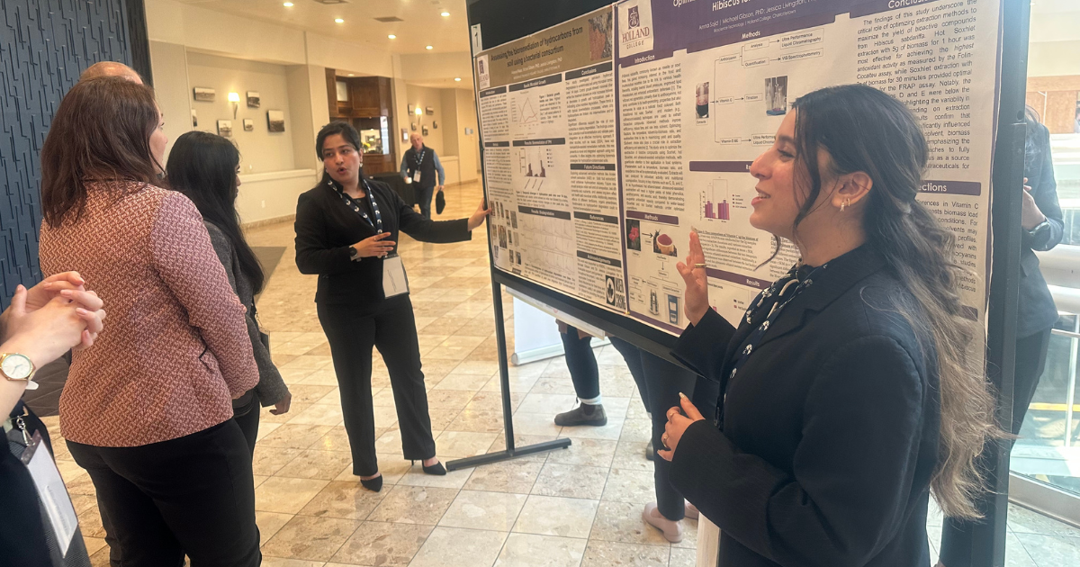 student researchers present their posters at BioCon 2025